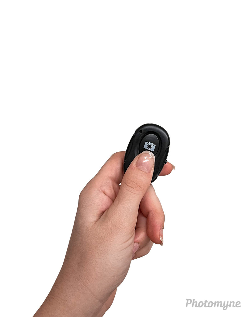 [Australia - AusPower] - Photomyne Wireless Camera Shutter Clicker | Camera Shutter Remote Control for iPhone & Android Smartphones | Wireless Remote Control Selfie Button - Includes Wrist Strap (1 Pack) 1 pack 