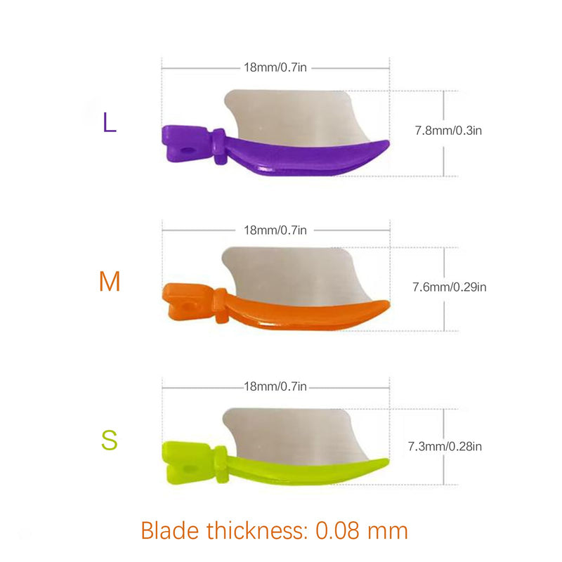 [Australia - AusPower] - Dental Wedge Knife, Dental Interproximal Plastic Wedge, Dental Wedge Guard with Metal, Dental Plastic Wedges Orthodontic Matrix Wedges for Teeth Interproximal Area. (Green S) Green S 