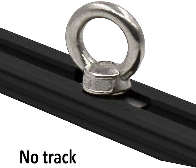 [Australia - AusPower] - Pmsanzay 4 Pack Heavy Duty Eye Bolt, Stainless Steel - M8 Eye Nuts, Track Mount Tie Down Eyelet to Hold Your Bungee Cord or Ropes Anchoring, Anchoring kit 