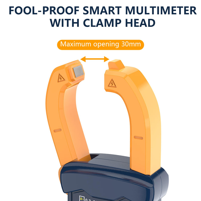 [Australia - AusPower] - IZIO Digital Clamp Meter Multimeter 5999 Count, Ampere Voltage Tester Auto Ranging with AC DC Voltage, AC Current,Resistance,Capacitance,Continuity,Live Wire Test, NCV,Non-Contact Voltage Tester, Blue 