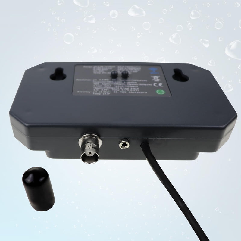 [Australia - AusPower] - DANOPLUS Smart Water Quality Tester, 24 hrs Wireless App Monitoring of pH EC TDS Salinity SG Temperature, Mountable with Alarm Function for Aquariums & Hydroponics 