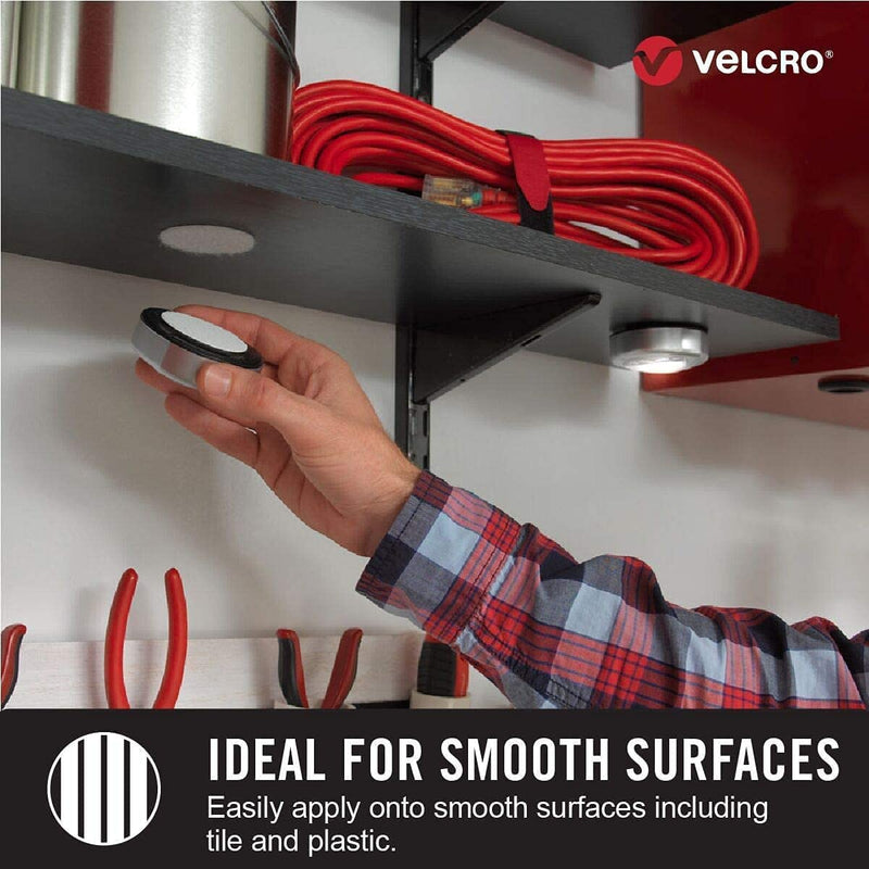 [Australia - AusPower] - VELCRO Brand Heavy Duty Strips with Adhesive | 15 Sets Industrial Strength Mounting Tape | 4x2 Inch Wide Fasteners | Holds 10 lbs | Indoor or Outdoor Use, Black (VEL40020-USA) 