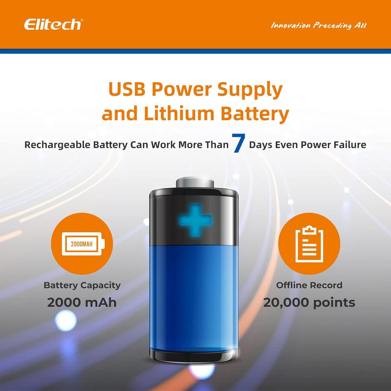 [Australia - AusPower] - Elitech WiFi 5G/2.4G Digital Temperature Data Logger Remote Real-Time Temperature Monitor Cloud Data Storage SMS/Email/APP/Web Alarm, with Dual External Temp Probe, 16.4ft, RCW-800W-TDE-V2(-40~176℉) Support 5G&2.4G WIFI 1 