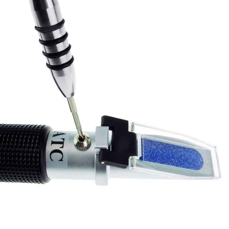 [Australia - AusPower] - Portable Clinical Refractometer with ATC for Urine Specific Gravity RI Measurement of Pet Dog Cat 1.000-1.060RI and Blood Serum Protein 2-14g/dl, Free Pipettes 
