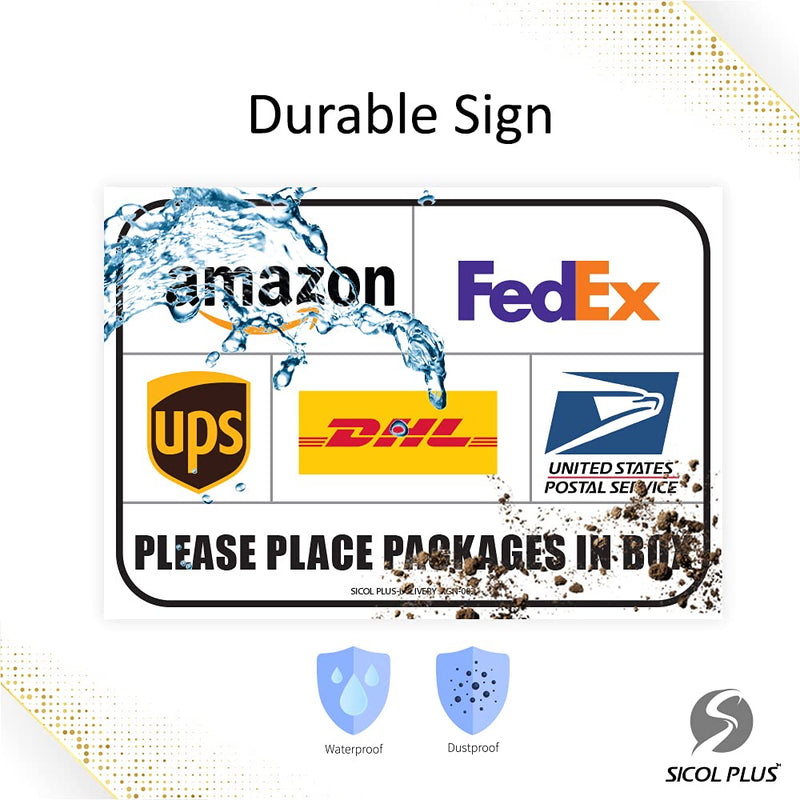 [Australia - AusPower] - Package Delivery Signs (02 pack) Package Delivery Stickers size 10 x 7 Inches Over Lamination Delivery Signs for Packages 