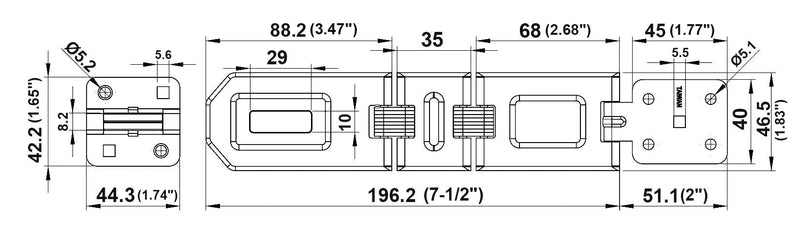 [Australia - AusPower] - QCAA Extra Heavy Duty Concealed Safety Hasp, Flexible Link, with Hardened Staple, 6-1/4" Single Flexible, Zinc Plated, 1 Pack, Made in Taiwan Zinc Plated(6-1/4") 