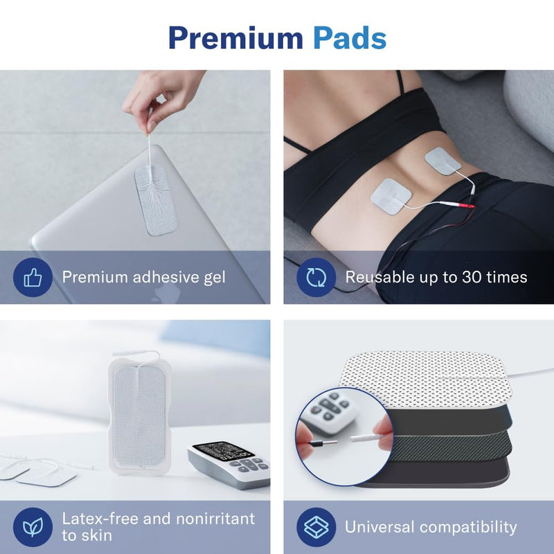 [Australia - AusPower] - Alcedo TENS Unit + EMS Combination Machine Muscle Stimulator for Pain Relief, Electric Rechargeable Pulse Massager with 41 Modes for Back/Neck Pain Therapy, HSA FSA Eligible 