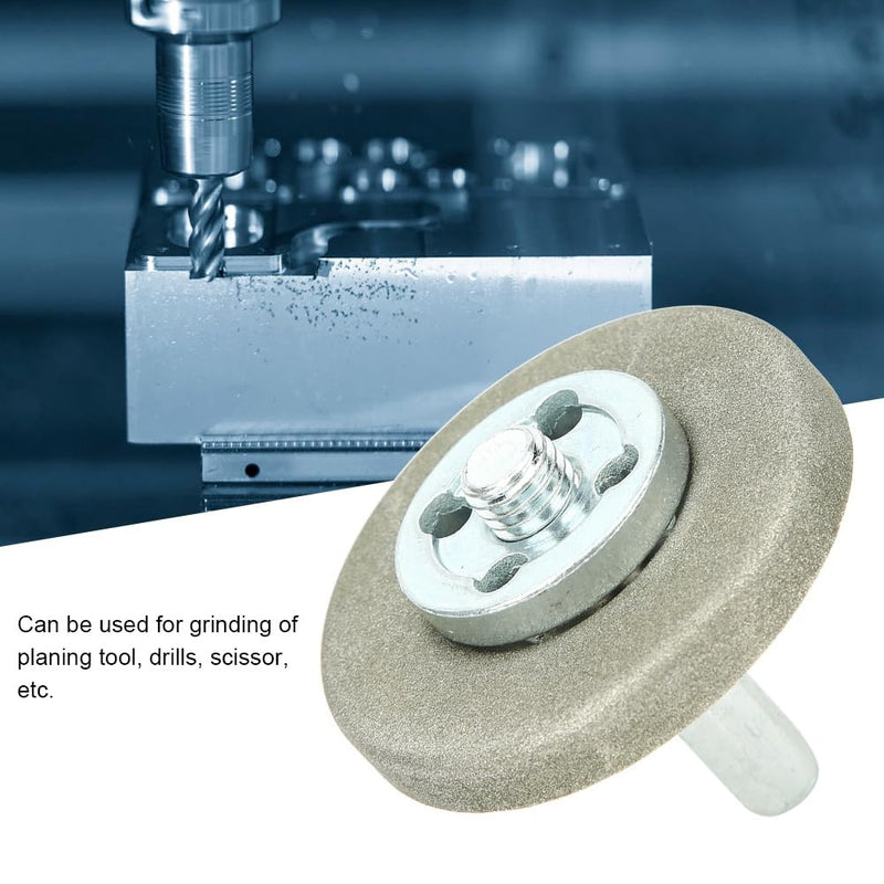 [Australia - AusPower] - Grinding Wheel 2.2 Inch Diameter Grinding Wheel Diamond Stainless Steel Grinding Stone for Planer Tool Drill Scissors (360 Mesh) 