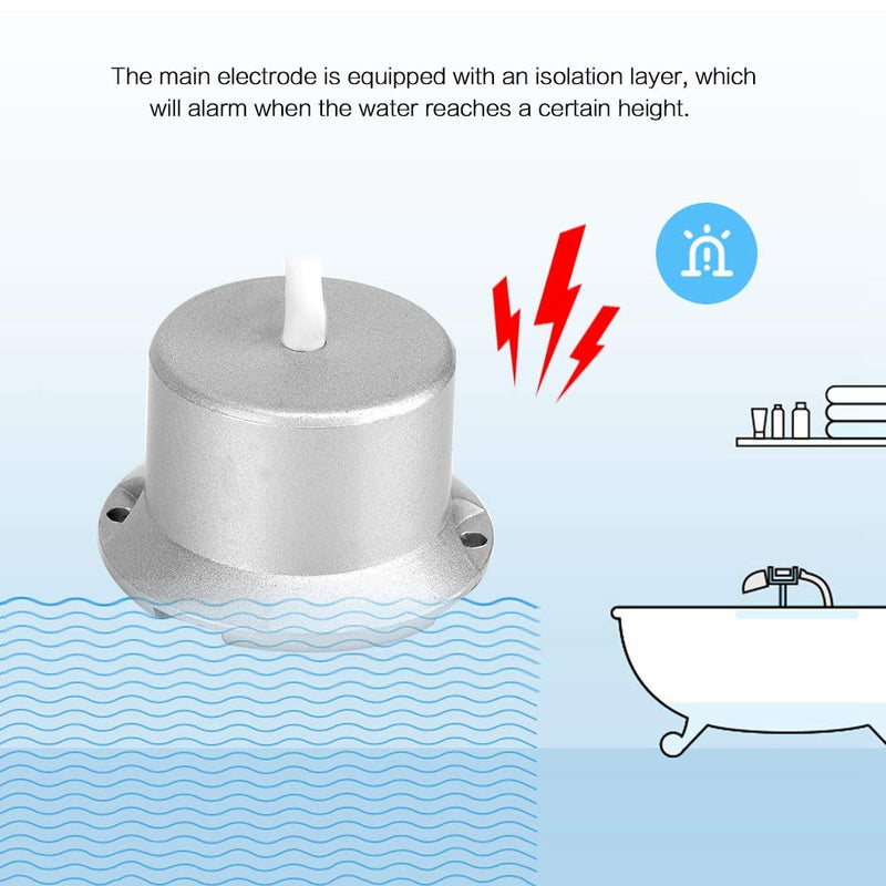 Water Leak Alarm Detector, DC 12V Water Leak Alarm Flooding Sensor Alert, Water Immersion Detector with Isolation Layer/High Sensitivity