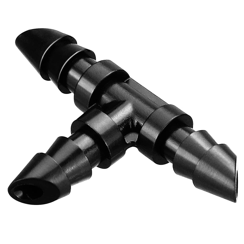 [Australia - AusPower] - 50 Pack Drip Irrigation 1/4 Barbed Tee Fittings, Barbed Connectors Fits Universal 1/4 Inch Drip Tubing, Irrigation Tee for Drip or Sprinkler System 50P-Tee 
