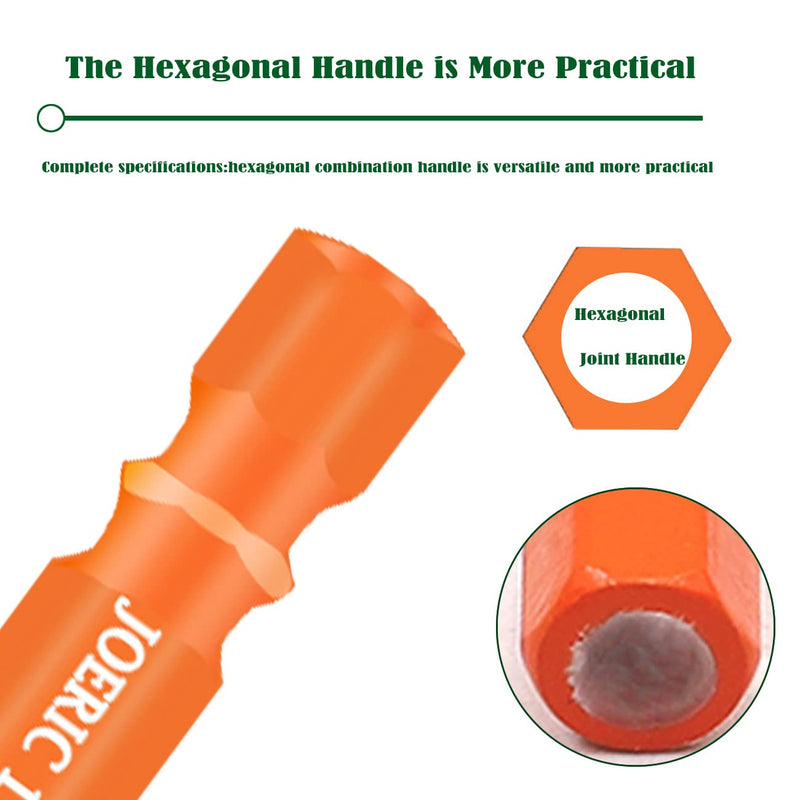 10 PCS Orange Dry Diamond Drill Bits Set, Hex Shank Diamond Hole Saw Kit with Storage Bottle, for Granite Marble Tile Ceramic Stone Glass Hard Materials (Not for Wood) with Size 3/16'' to 1/2''
