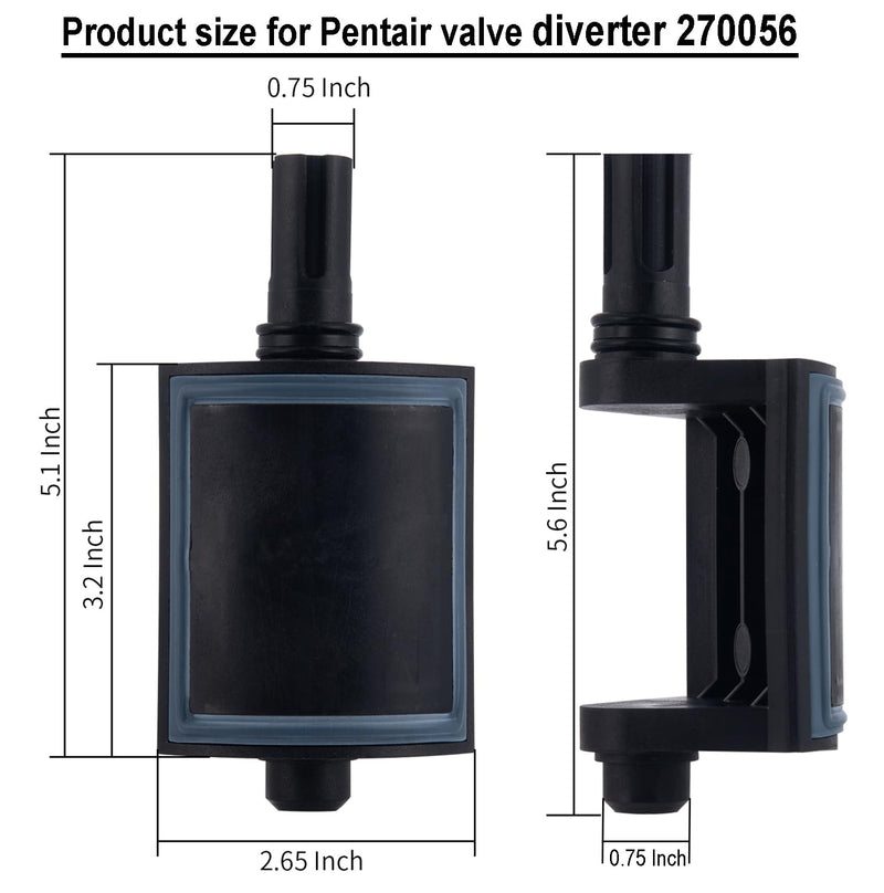 ATIE Pool Diverter Valve Assembly 270056 Replacement for Pentair 2 & 3-Way 2" Valves 263026, 263027, 263028, 263029 ONLY (Not Compatible with 1.5" Diverter Valve 263037 & 263038)