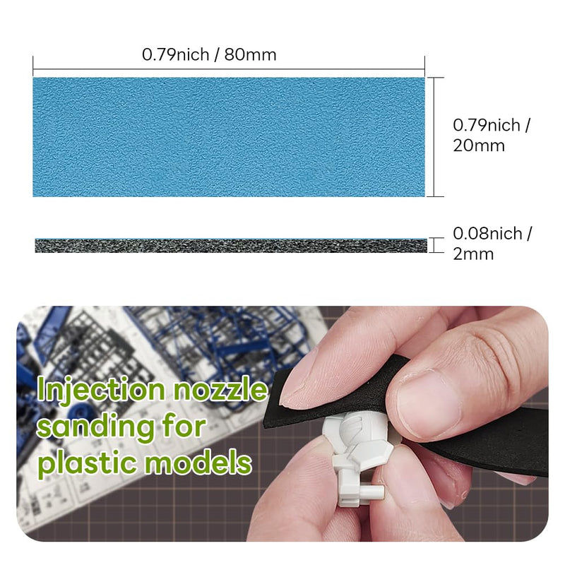 [Australia - AusPower] - stedi Sanding Sponge for Model Gundam Building, Hobby Model Tools Hand Sanding Block Waterproof Wet Dry Reuse 400 to 1200 Grit Sandpaper, 30 Sheets Sanding Sponge Strips#400 to #1200(30PCS) 