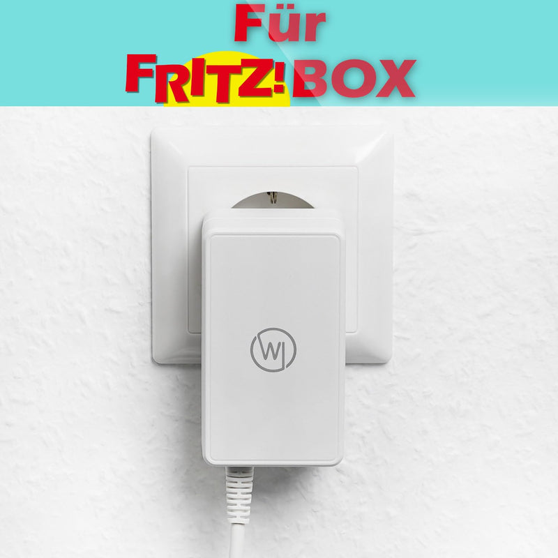 Wicked Chili 12 V / 3500 mA / 300 cm Power Supply Suitable for AVM Fritz!Box 5690 | Pro, 7690, 5590 Fiber, 7530 AX, 7590 AX, 7590, Repeater 6000 3000AX, Router Charging Cable (Cable Extra Long, 3.0 m, White)
