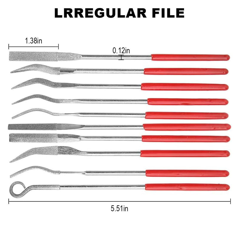 [Australia - AusPower] - VIVIIHOO Diamond Needle File Set, 20 Mini Key Files with Rubber Handle for Wood, Metal, Glass and Ceramic - Includes Resealable Plastic Bag 