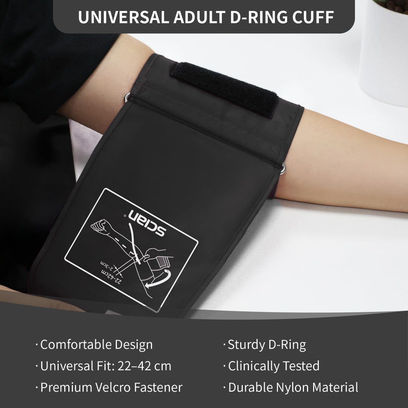 [Australia - AusPower] - SCIAN Palm Style Aneroid Sphygmomanometer with European Cuff 8.7-16.5", Manual Blood Pressure Cuff with Carrying Bag for for Nurse Doctor Senior Adult, White 