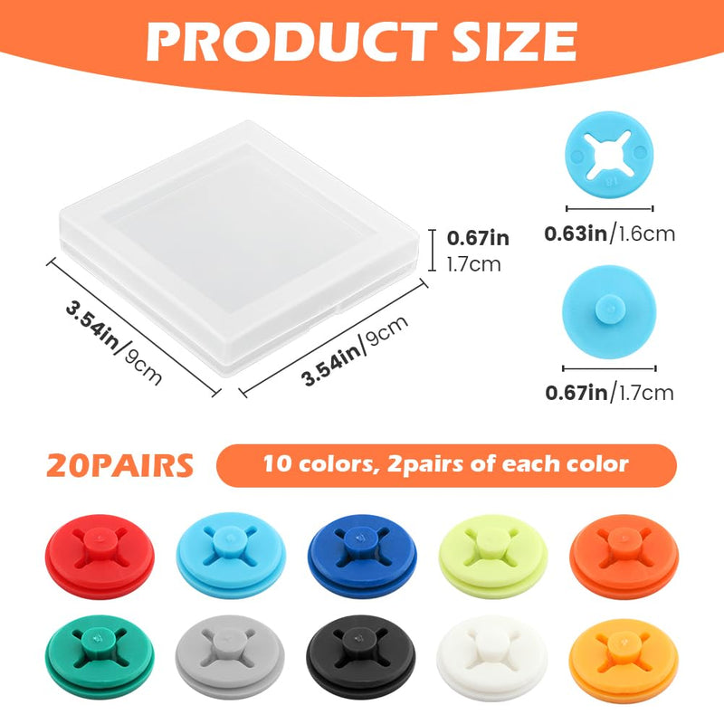 [Australia - AusPower] - 20 Pairs Running Bib Clips,Number Buckle Fixing System Triathlon Race Bib Holder,Running Bib Fixing Clips,Field Events Fastener Holder for Runners,Skating,Track,with Storage Box Mix colors 