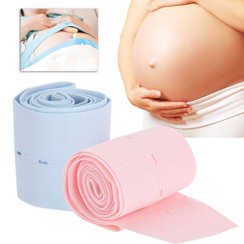 [Australia - AusPower] - Band for Pregnancy Support, 2Pcs Fetal Heart Monitoring Belt Fetal Tape Fetal Heart Monitoring Bandage Belt with Snaps Design for Pregnant Women Use 