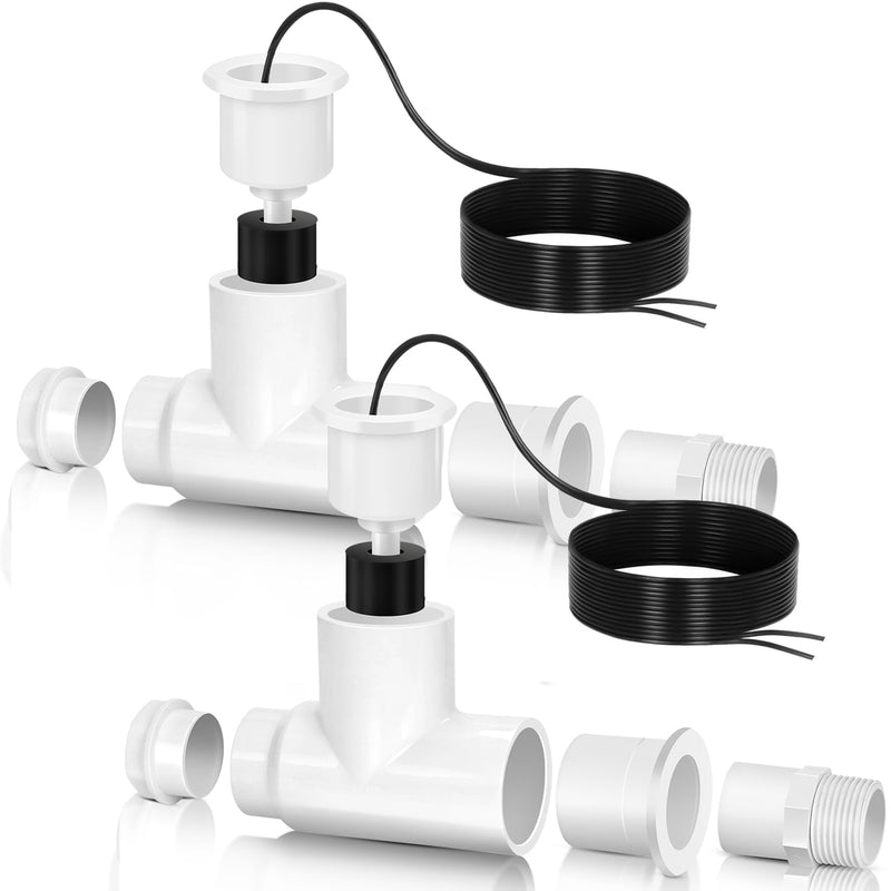 [Australia - AusPower] - AC Float Switch HVAC Vertical Air Conditioner Condensate Water Sensor SS1 Safe T Switch,Overflow Shut-Off for Safety (2) 2 