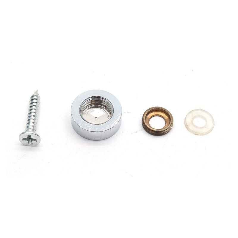 [Australia - AusPower] - 14mm/0.55" Dia Brass Mirror Screws Cap Cover Nails Decorative Sign/Advertising Hardware Fasteners Sliver -Pack of 20 14mm/0.55" Dia 