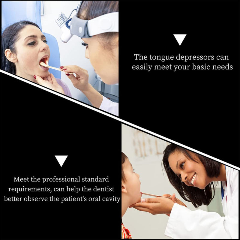 [Australia - AusPower] - 25pcs Tongue Depressors Tongue Stir Sticks Reusable Applicator Sticks Stirring Stick Tool for Laboratory White Plastic Tongue Scraper 