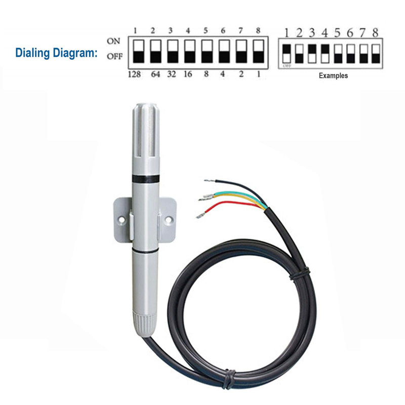 [Australia - AusPower] - RTU Temperature Sensor, Modbus Greenhouse Humidity Monitor, RS485 Thermometer, Calibrated High Accuracy Analog Humidity Transmitter, -40℃ to 125℃ Temp Sensor 