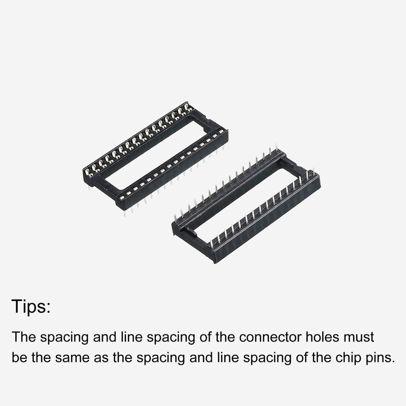 [Australia - AusPower] - sourcing map DIP IC Chip Socket Adapter Flat Pin 32P 2.54 mm Pitch 15 mm IC Socket for PCB Board Chip, Pack of 30 34P 