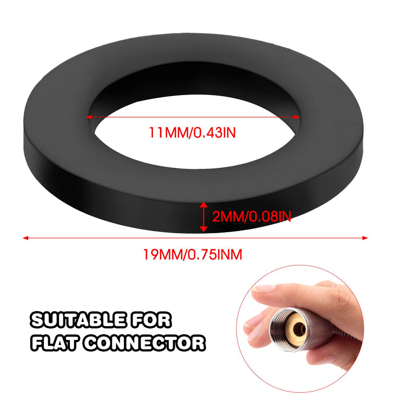 [Australia - AusPower] - Prasacco 25 Pieces Shower Hose Washers, Rubber Hose Washer Tap Sealing Rings Shower Head Washers Rubber Washers Seals,1/2 Inch Hose Washer Seal for Shower Head and Hose Connecting 
