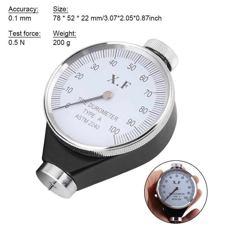 [Australia - AusPower] - Mohs Durometer Tester, Akozon Rubber Shore Type Durometer Hardness Meter Tester 0-100 HA 