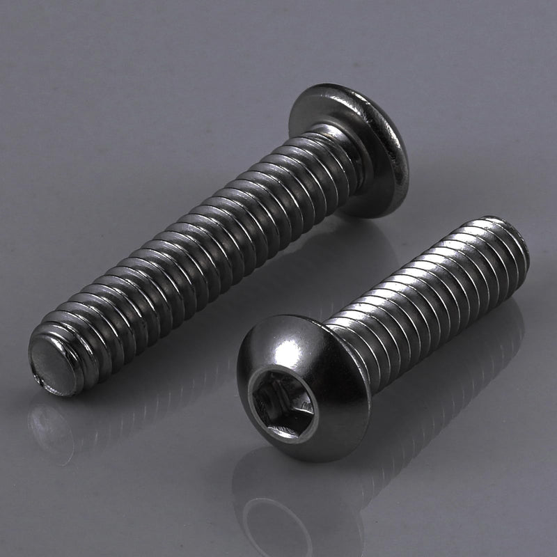 [Australia - AusPower] - (50Pcs) 1/4-20 * 1 Button Head Socket Cap Bolts Screws, 304 Black Stainless Steel, Allen Hex Drive, Bright Finish, Fully Machine Thread B 1/4-20*1 
