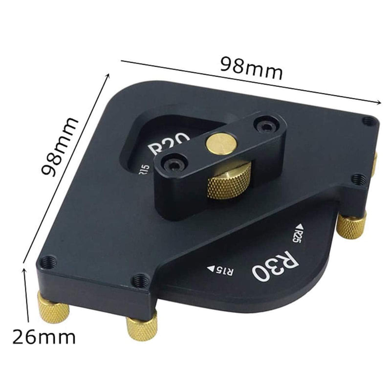 [Australia - AusPower] - 8 in 1 Router Templates, Aluminium Alloy, Radius Jig Router Templates, Radius Half Round Corner Radius Quick Jig Router Table Templates (R15/20/25/30+T15/20/25/30) 