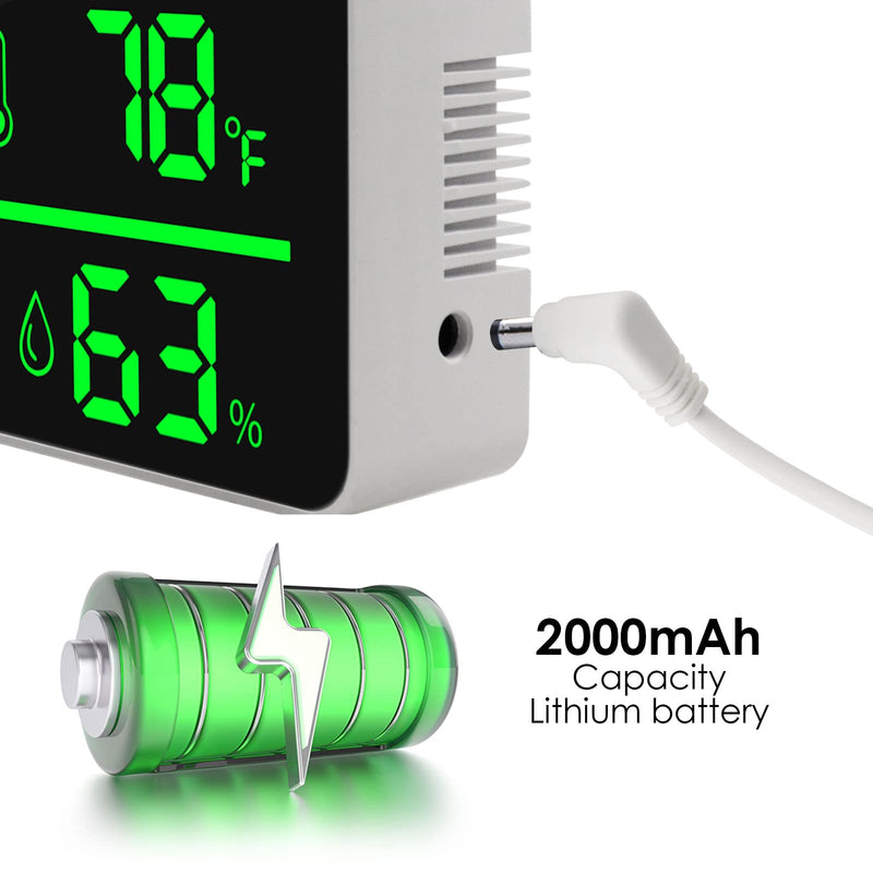 [Australia - AusPower] - Decibel Meter Wall Hanging Sound Level Meter 11 inch Large LED Display Noise Temperature Humidity Meter with Alarm Icons Indicator Wide Applications for Classroom, Studio, Home, Factory 