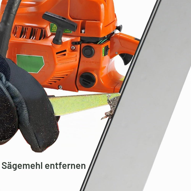 Chainsaw Sharpening Files Kit, Chainsaw Sharpener Files Set, Chainsaw Sharpener Includes Chainsaw Blunt, Round File, Sharpening Guides, Depth Gauge, Flat File, Wooden Handle, Lightweight Field Bag