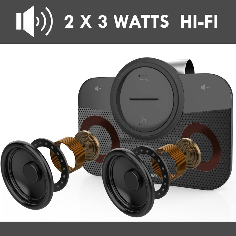 [Australia - AusPower] - Car Speakerphone B-PRO 2B Hands-Free kit, 6W Hi-Fi Speakers, with Bluetooth Automatic multipoint Cellphone Connection 