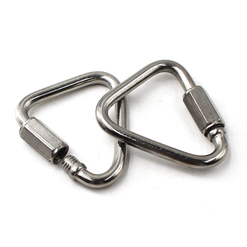 [Australia - AusPower] - Delta Quick Link 304 Stainless Steel Triangle Quicklink Chain Connector Screw Lock Carabiner M6 