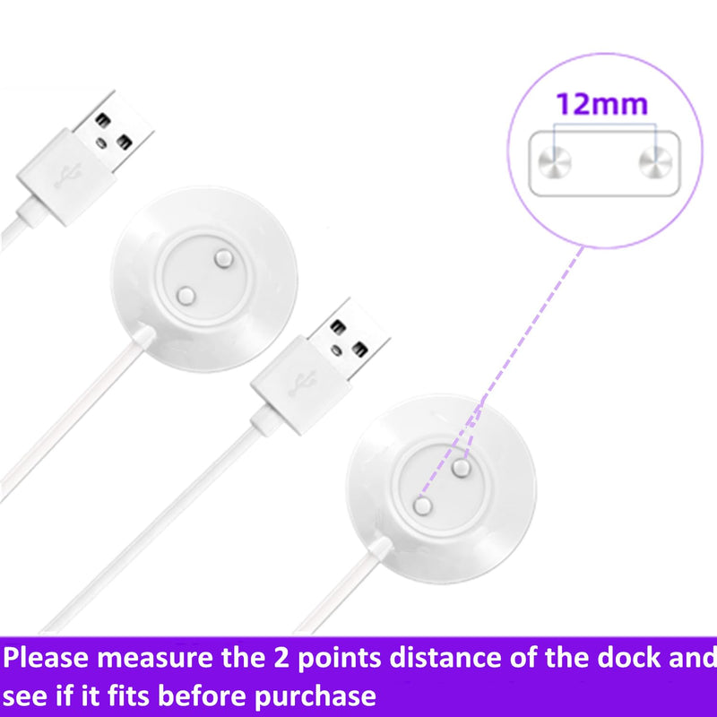 [Australia - AusPower] - Rose Charger, Replacement Rose Standing Base Dock Station, Magnetic Fast Charging USB Cable Charger for Rose - 2 Pack, 2.5Ft 