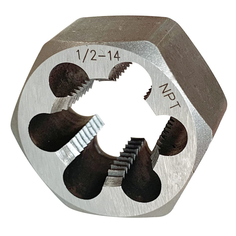 NPT Pipe Hex Die Set 6 Pcs Cartbon Steel 1/8"-27 1/4"-18 3/8"-18 1/2"-14 3/4"-14 1"-11 1/2
