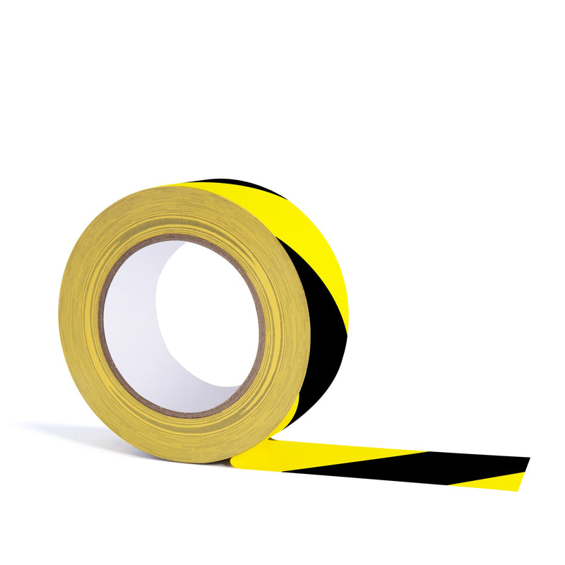 TAPEBEAR Hazard Caution Tape, 2inch x 150 Feet(50yds) Self Adhesive Warning Tape for Steps, High Visibility Yellow Black Tape for Halloween Outdoor Construction Warning, Danger Zone black and yellow/1roll