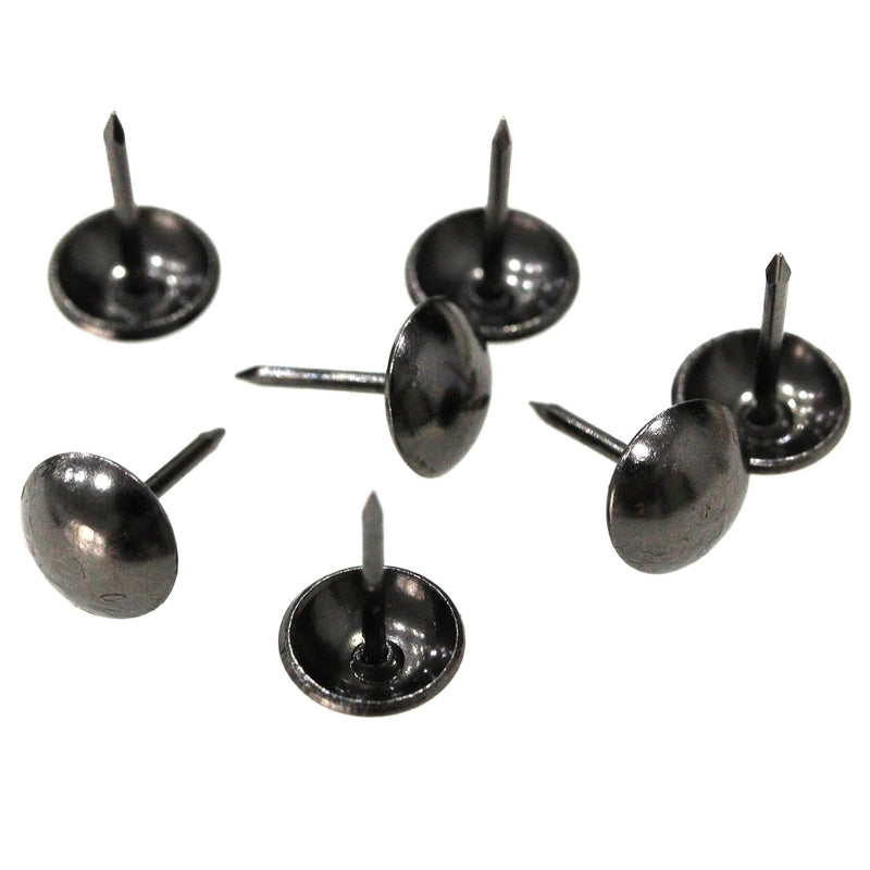 [Australia - AusPower] - 500Pcs Upholstery Tacks, BetterJonny Decorative Furniture Nails Pins 17X11MM Black Metal Thumb Tacks for Upholstered Furniture Cork Board, Home Decor 