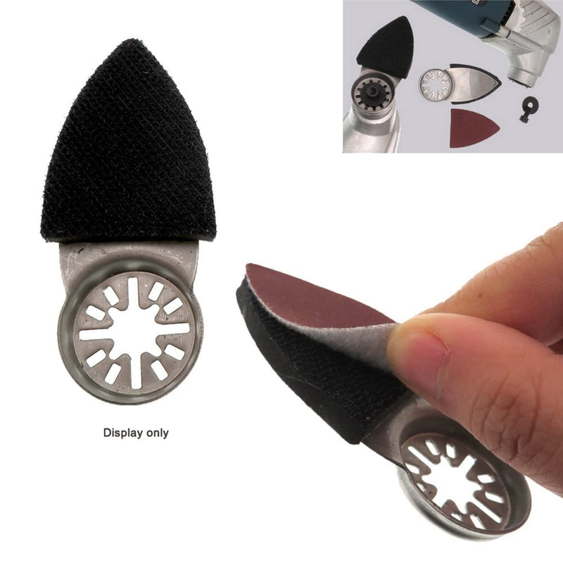 [Australia - AusPower] - 10Pcs Oscillating Tool Detail Sanding Pads Kit, 38 * 86mm Triangle Oscillating Tool Sandpaper Sanding Disc Sanding Finger Pad 