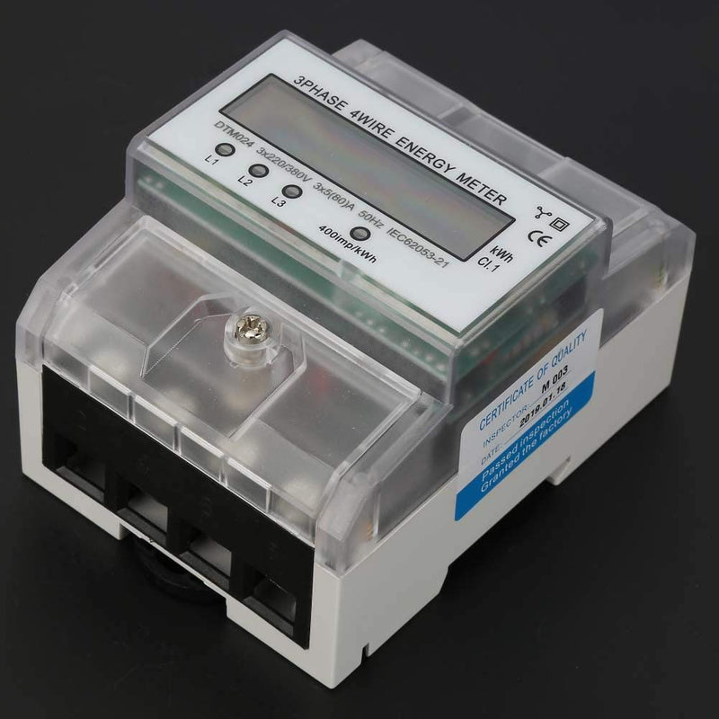 [Australia - AusPower] - Electric Energy Meter， 3 Phase 4 Wire DTM024 Digital LCD 5-80A Energy Meter DIN Rail Electricity Power Other Power Distribution and Control appliances 