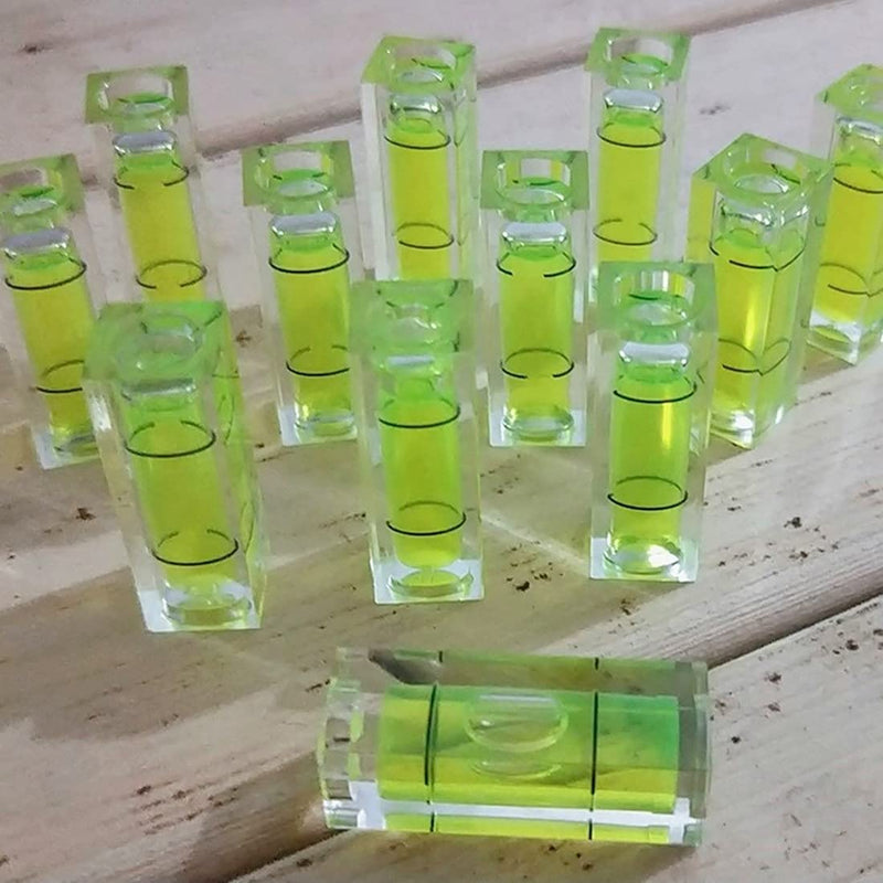 [Australia - AusPower] - 6Pcs Small Bubble Level Frame Mural Hanging 10x10x29mm Mini Square Spirit Level Picture Hanging Levels Mark Measuring Instruments Layout Tools 