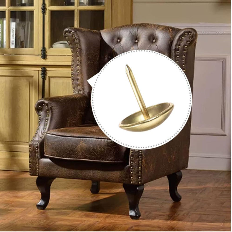 [Australia - AusPower] - Upholstery Tacks,100pack,Nailhead Decorative Trim, Furniture Tacks for Sofa, Chair, Bed and Other Furniture (Gold) Gold 