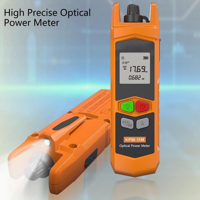 [Australia - AusPower] - Mini Fiber Optic Power Tester, Optical Power Meter with Visual Fault Location, 7 Wavelength Fiber Optic Cable Tester (KPM-11M-A-G) KPM-11M-A-G 