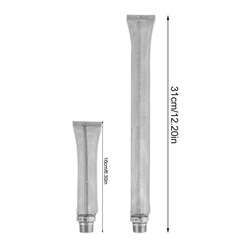 Fdit Stainless Steel Beer Filter 12" 6" Beer Brew Hop Strainer Tool for Kettle or Mash Tun 1/2"