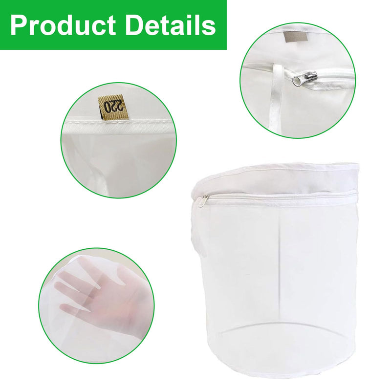 [Australia - AusPower] - Bag 5 Gallon 220 Micron All Mash Bubble Hasch Bags Essence Extraction Bag Kit Filter Bag Zipper Bag Suitable for Herb Extraction and Production of Hash by Ice Extraction (5JL) 