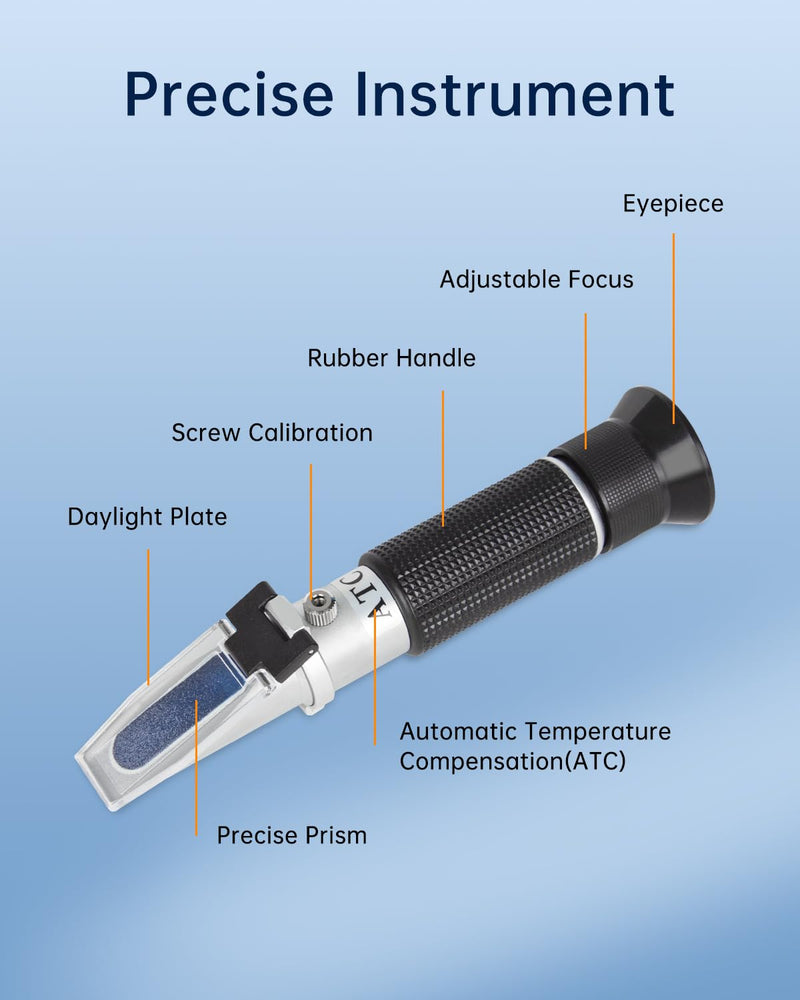 [Australia - AusPower] - LOHAND Brix Refractometer with Automatic Temperature Compensation(ATC), Precision Measuring Sugar Content for Wine/Fruit/Drink, Sugar Refractometer, Range:0-32% 0-32%Brix 