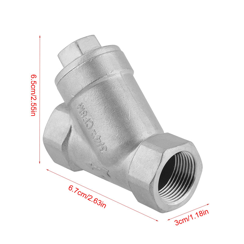 [Australia - AusPower] - Y-filter 3/4-inch filter screw DN20 PT filter shape Y-shape stainless steel with gas oil water hose 