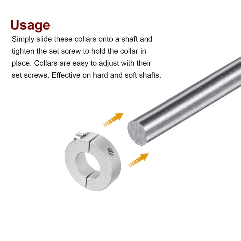 [Australia - AusPower] - 2pcs Double Split Shaft Collar for 20mm Shaft Set Screw Clamp-On Collars, 40mm OD, 12mm Width, for Stoppers, Position, Hold Timing Pulleys, Machine Tools, Industry, Anodization 20mm Bore 