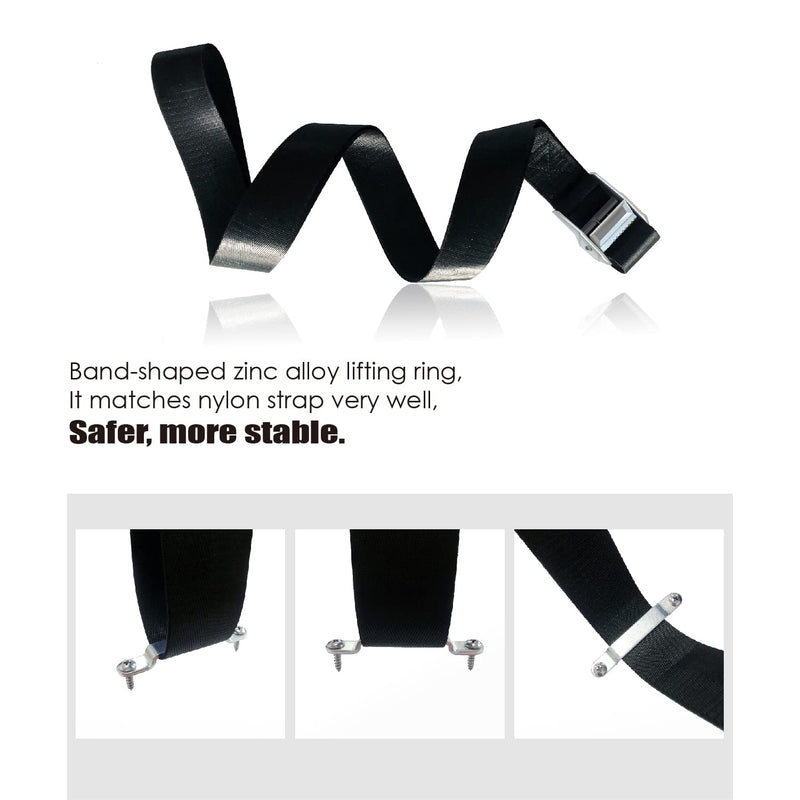 [Australia - AusPower] - Safety Tie Down Kit, Large Hold Down Strap, Suitable for Battery, Cooler and Fuel Tank, Effectively Prevent Equipment from Slipping (2 Pack) 2 